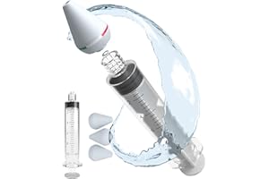 INTALYS Siringa per Lavaggio Nasale Bambini e Adulti, Kit Pulizia Naso Made in Italy con Oliva Anatomica Morbida e Siringa per Soluzione Fisiologica (3 Olive, 1 Siringa)