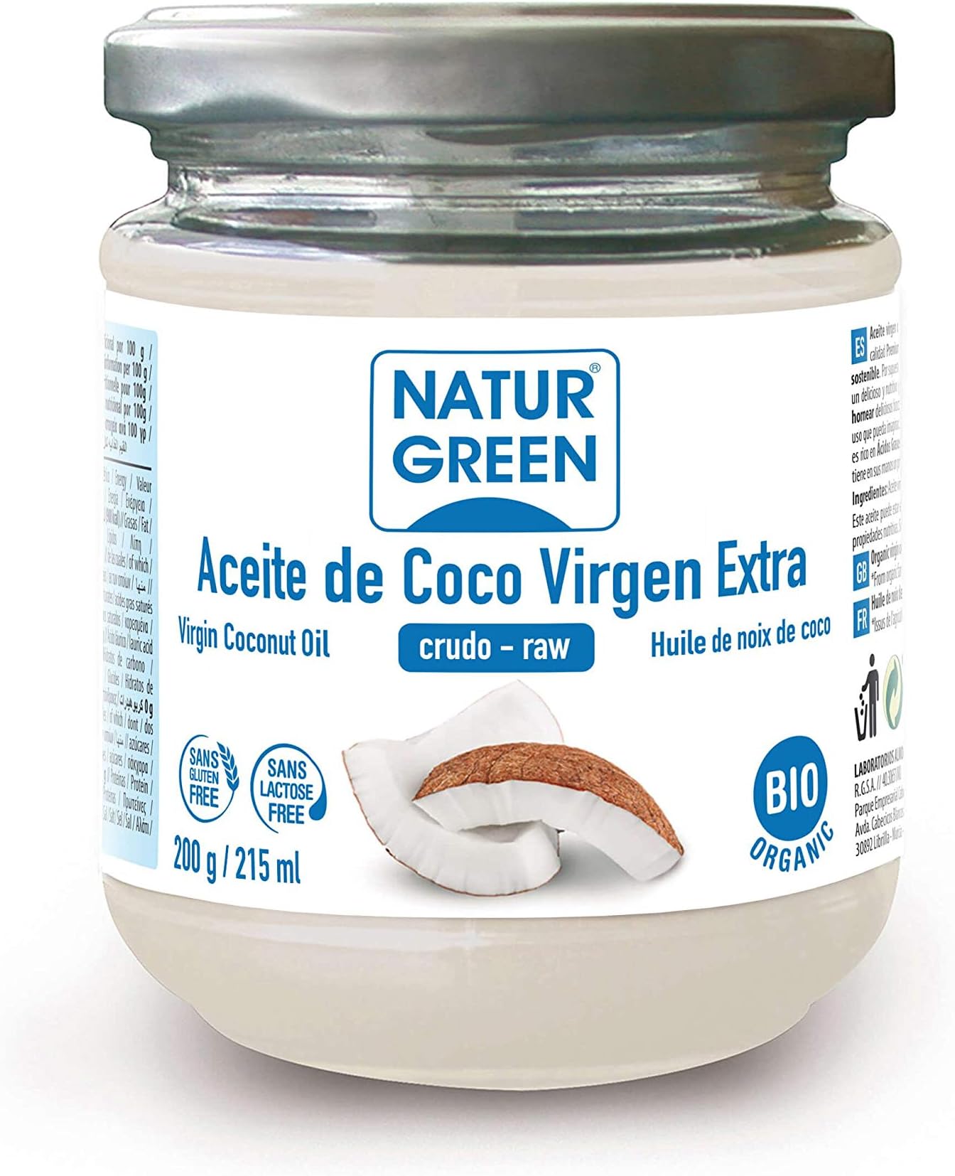 Organic Coconut Virgin Oil 430ml/400g
