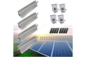 Montageset Solarmodul & Balkonkraftwerk Halterung Schienen Endklemmen - Montage Set Befestigung Alu Profile Endklemme Montageschiene Solar Photovoltaik PV Modul Solarpanel Montagesystem | Mahona