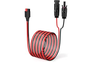 ELFCULB Cable Solar a Anderson, Cable de Carga Solar de 10AWG a Conector Anderson de 45A para Estación de Energía Portátil, Paneles Solares (3m)