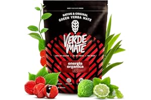 Verde Mate Green Orgánica Energia Guarana 500 g | Mocno energetyzująca | Duża dawka kofeiny | Brazylijska herbata yerba mate | 100% naturalny skład | Pobudzająca yerba mate 0.5 kg