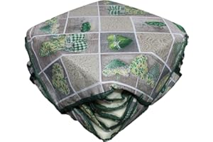 Russo Tessuti 6 Cuscini Sedie Coprisedia Imbottiti Cuore Allungato con Alette Vari Colori-Verde