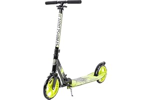 STAR SCOOTER Patinete Patineta Scooter Plegable XXL para niños y niñas a Partir de 6-7 años y Adultos para Ciudad | 205 mm Edición mas Ancha, con más Espacio para los pies