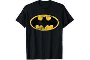 DC COMICS Logotipo clásico de Batman DC envejecido Camiseta