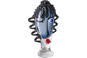Konst skulptur glas figur glasskulptur kvinnohuvud Murano stil 34 cm lup155 Palazzo exklusiv