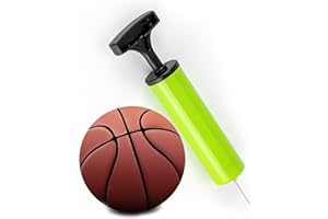 SQAQS Inflator Ball Pump set, Portable Ball Pump with 1 Metal Gas Needle Sturdy and Effective Inflator Air Pump for Football Basketball Volleyball Rugby Balloons and Other Balls - Green