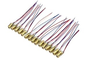 CESFONJER 15 Pcs Mini 3V Laserdiode Lasermodul Laser Punkt Dioden Laser Dot Laserdiodenmodul Head Diode 650nm 6mm