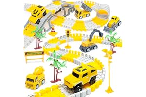 Lixiin 305 Pezzi Pista Macchinine Giocattolo per Bambini Giochi Bambini 3 4 5 6 Anni con 6 Cars Macchinine Pista da Corsa Cars Macchinina Giocattoli Natale Regalo Bambini 3 4 5 6 Anni (Giallo)