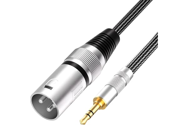Tisino 3,5 mm TRS till XLR Hane Kabel, Obalanserad Stereo Mini Jack till 3-polig XLR Ljudkabel för , Laptop, , Mixer, Aktiv Högtalare och Ljudutrustning-2m