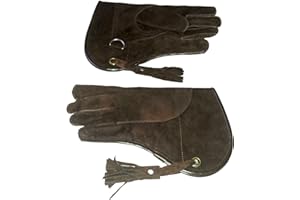 Altawash Nuovo Guanto FALCONERIA Pelle Scamosciata Doppio Strato 12 Lungo Misura Standard Marrone