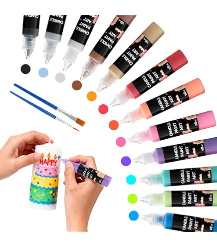 Kerzenstifte Sortiment – 6x28 Ml, Standard-Farben Für Kerzenbemalung & Dekoration