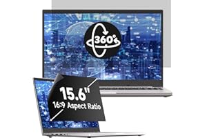 Mamol 360° Filtro de privacidad 15,6 pulgadas 16:9, ángulo completo anti espía pantalla de privacidad, filtro de privacidad de 15,6 pulgadas, compatible con ordenador portátil (345 mm x 194 mm)