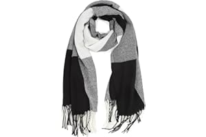 Miss Lulu Bufanda Hombre Bufandas Suaves y Cálidas para el Invierno Moda Negocios Bufanda a Cuadros para Hombres