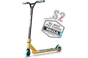 VOKUL TRII S2 Pro Stunt Scooter - Freestyle Tricks Stuntscooter Roller mit 100mm Rädern - mit 360 Grad schwenkbare Chromoly Lenker für 6+ Kinder & Erwachsene Trickscooter
