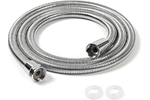 DACHIY Duschschlauch 1.5m, Explosionsgeschützt Brauseschlauch Aus Edelstahl, Verschlüsselung Verdrehsicherer Brauseschlauch, Shower Hose Mit Dichtungen, Universal G1/2, Duschschläuche Für Handbrause