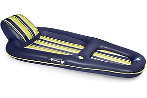 AQUA LEISURE Aqua Luxury Water Lounge – Extra Large – Inflatable Pool Float with Headrest, Backrest & Footrest – Palm Beach Flamingo