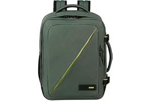 American Tourister Take2Cabin - Wizz Air/Vueling torba kabinowa 30 x 20 x 40 cm, 26,5 L, 0,60 kg, do przenoszenia, plecak na samolot S/M Underseater, zielony (Dark Forest)