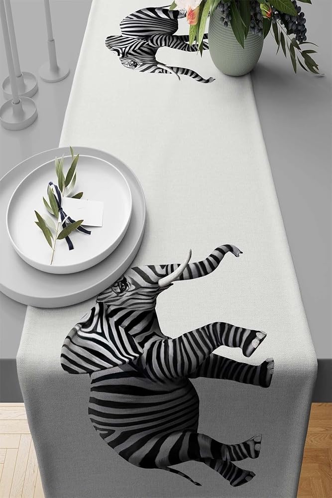 Viva Home 40X140Cm Premium Tay Tüyü Dokuma Leke Tutmaz Kumaş Masa Örtüsü Filli Runner Rnr446