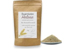 ‎BAUERNLADENHELENE NACHHALTIG-REGIONAL-SAISONAL Genießen Sie Qualität: Feinst vermahlenes Bio Braunhirsemehl - Direkt vom Bauernhof 1Kg