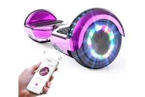 RCB Hoverboards 6,5 Zoll für Kinder und Jugendliche, Hoverboards Segway mit LED Licht und Bluetooth, Hoverboards mit Leistungsstarkem Motor, Kinder (Rose)