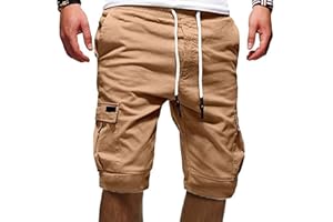 NUSGEAR 2024 Pantalones Cortos Hombre Verano Casual Moda Trabajo Corta Pantalones Pants Deporte Jogging Pantalon Fitness Chandal Hombre Ropa de Hombre Pantalones de Trekking Pantalones de Playa