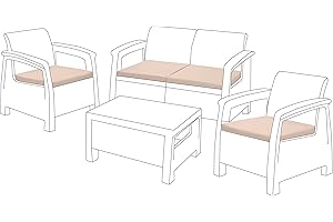 GARDENISTA Piedra de repuesto asiento cojines 4 piezas para Keter Allibert Corfu al aire libre de patio