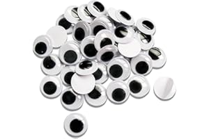 TOAOB THE ONE AND ONLY BABY TOAOB 300pcs Round Black White Wiggle Googly Eyes with Self Adhesive 10mm for DIY Scrapbooking Crafts