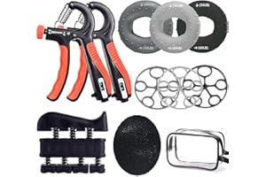 MUMUWIND Set di 10 attrezzi per allenare le dita, per allenare le mani, per allenare le dita, per allenare le dita, per massaggi, per allenare le dita, per allenamento della forza, 10 pacchetti A