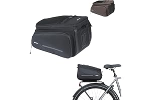 Basil Move Bagagehållarväska MIK – 10–26 L, svart, vattenavvisande, hållbar tillverkad av återvunnen polyester, inkl. låsbar