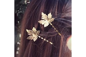 TseenYi Blatt Ahorn Haarspangen Barrette Goldblatt Haarnadel Ahornblätter Haar Bobby Pins Blätter Haarspange Herbstblätter Haarnadeln Haarspangen Hochzeit Haare Kopfspange