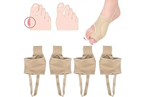 Jonlaki Correcteur D'oignon, 2 Paires de Correction Physique de L'hallux Valgus, Lisseur du Gros Orteil, Outil de Correction des Soins des Pieds, Séparateur D'orteils Lavable et Réutilisable(M)