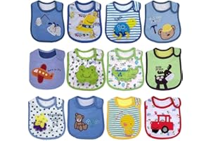 Yafane Baberos Impermeables Baberos Bebé para Niños Niñas Unisex Bandana Bebe Algodón Absorbente 3-24 meses