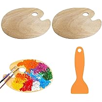 Tavolozza Legno Per Pittura 30x20cm - Per Acquerelli, Acrilici, Olio - Con Foro Pollice, Superficie Liscia - Foto 10