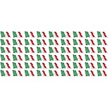 Mini Aufkleber Set, Italien Flagge – 33x20 Mm, 12 Stück, Selbstklebend