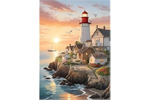 Tomoyuki Pintura de Diamante 5D Completa Kit,Bricolaje Diamond Art Painting Kit, Diamantes Cristal Artes Bordado Punto de Cruz Cuadros Pintura por Números para Adultos, Niños (Torre de observación B)