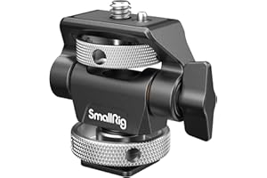 (Mise à Niveau) SMALLRIG Support de Moniteur avec Cold Shoe, Réglable Pivotant à 360° et Inclinable à 180° avec Goupilles de Positionnement Rebondissantes pour Moniteurs 5" et 7" - 2905B