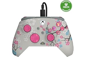 Turtle Beach Rematch Advanced Cherry Blossom Wired Gaming Controller for Xbox and PC – Glow, Officially Licensed by Xbox, Remappable Buttons, Hall-Effect Hair Triggers, 8ft Cable
