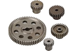 DRFEIFY engranaje diferencial principal de metal, engranaje recto, componentes RC, partes motor RC, para camiones RC 1/10, compatible con múltiples modelos