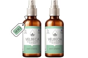 Velbecia® - Fleurs du Dr Bach Anti stress 50 ml +1 OFFERT - SANS ALCOOL - Spray Utilisation facile - Permet de rester calme lors de crises d'angoisses soudaines