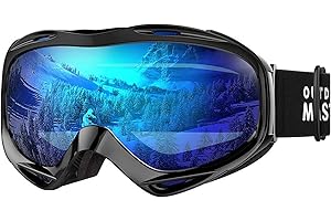 OutdoorMaster OTG Ski Goggles - Over Glasses Ski/Snowboard Goggles for Men, Women & Youth - 100% UV Protection