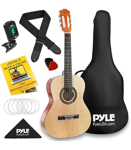 Chitarra Classica Winzz 4/4 Per Principianti - 39 Pollici, Corde Nylon, Kit Con Accessori - Foto 7