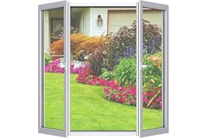 Cinkee Zanzariera Finestra Regolabile Fai da te 180x150 cm,Zanzariera Trasparente 2 pezzi | Zanzariera per Porte di Balconi e Giardini con Nastro-Adesivo, Senza Necessità di Forare,Bianco