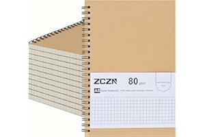 ‎ZCZN ZCZN Notizbuch A5 kariert, 12 Stück Spirale Notizblock, 60 Blatt, Heft für Büro und Schule