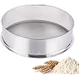 40 Mesh 304 Stainless Steel Sieve for Electric Vibrating Sieve Automatic Sifter Shaker Machine Diameter 300mm Height 100mm Sieve for Sieving Powder Particles（Only Sieve，40 mesh)