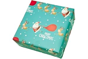 arkamii carta da regalo formato 86 x 64 cm disegno natale natalizio 3 fogli formato grande (NG2)