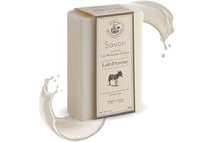 LA MAISON DU SAVON DE MARSEILLE Savon Solide Bio au Laît d'ânesse – Savon Parfumé Lait d'ânesse - 98% d’ingrédients d’origine végétale – Fabriqué en Provence –Main & Corps 115g
