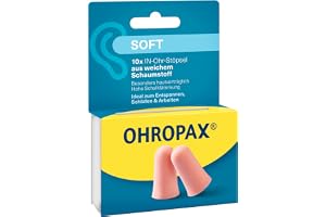 OHROPAX mjuka öronproppar – mjuka öronproppar i skum – extremt diskret och bekväm – ljudisoleringsgradering SNR 31dB – perfekt för avslappning, sömn och arbete – paket med 10