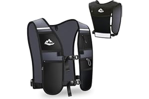 Rolgno Gilet Running Uomo & Donna, [Leggero & Traspirante] Zaino Trail con 2L Ampio Scomparto, Gilet Corsa Riflettente Zaino Idratazione, Running Vest per Ciclismo Maratona Trekking