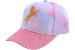 Copbopwn Mädchen Baseballmütze Einhorn Tie-Dye Mädchen Mütze Einstellbare Einhorn Kinder Baseballmütze,Bunte Kinder Mütze Mädchen Sonnenhut Sonnenschutz Sport im Freien Hut Sonnenhüte für Kinder