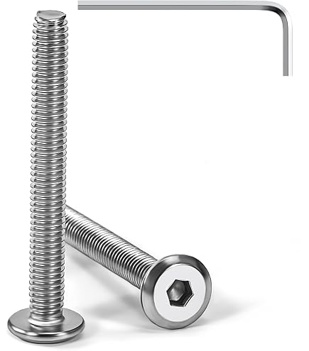 Viti A Testa Bombata M6x30mm - 30 Pezzi, Acciaio Inox A2, Con Chiave Esagonale